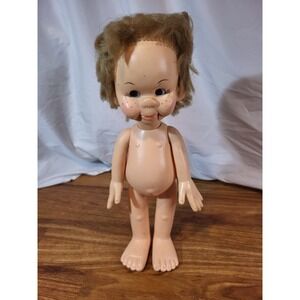 VTG 1974 HORSMAN TESSIE TALK VENTRILOQUIST MOVING MOUTH‎ 18" PUPPET DOLL Nude
